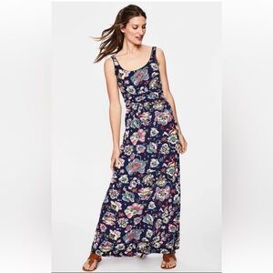 Boden Diana Floral Jersey Maxi Dress with pockets 10R